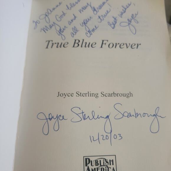 Rare First Printing Free Blue Forever by Joyce Sterling Scarborough Signed Dated - Picture 3 of 7